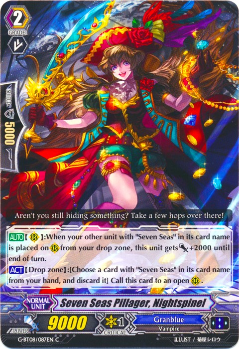 Image of Seven Seas Pillager, Nightspinel (G-BT08/087EN) [Absolute Judgment]
