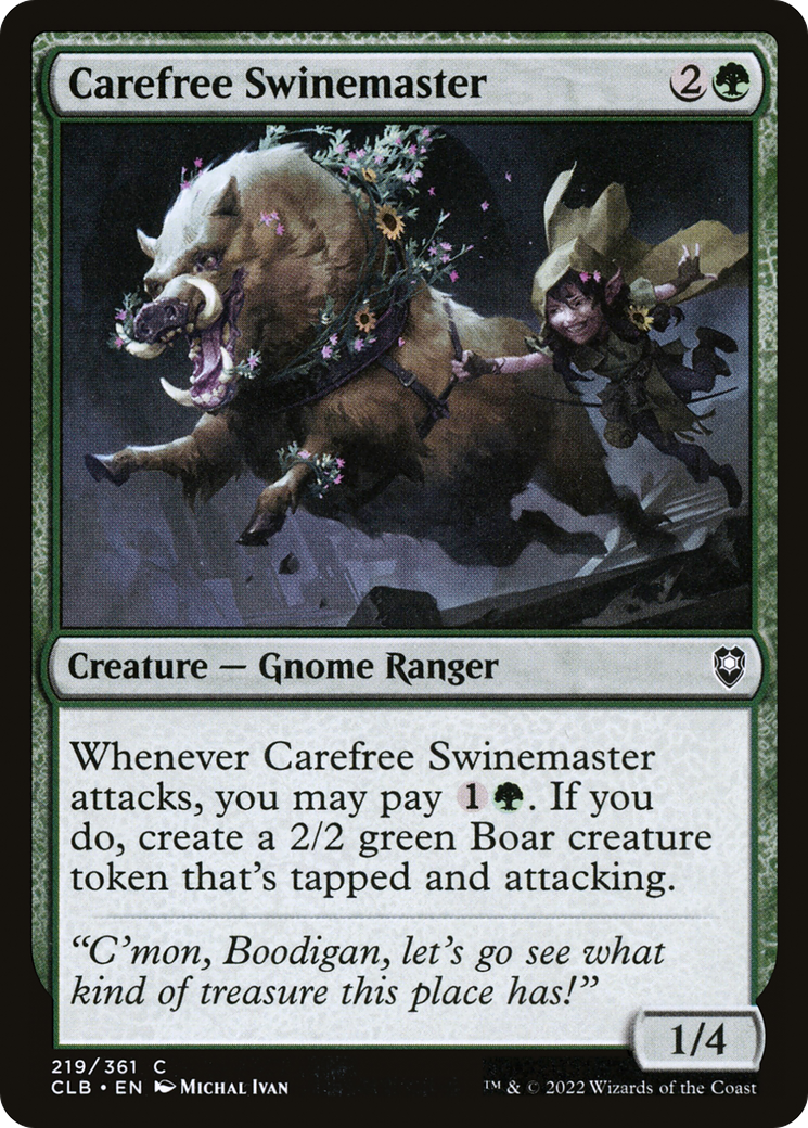Image of Carefree Swinemaster [Commander Legends: Battle for Baldur's Gate]