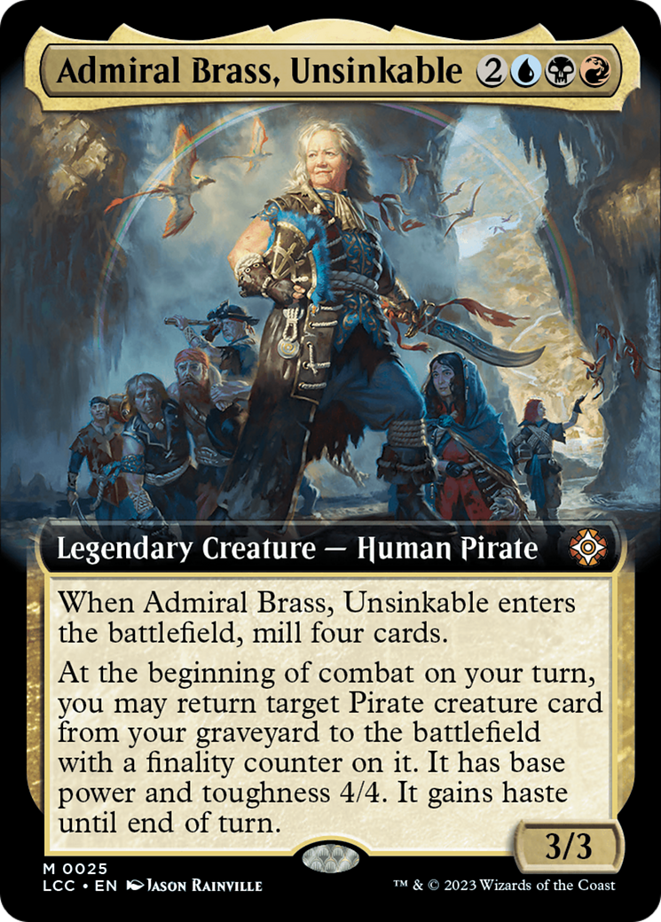 Image of Admiral Brass, Unsinkable (Extended Art) [The Lost Caverns of Ixalan Commander]