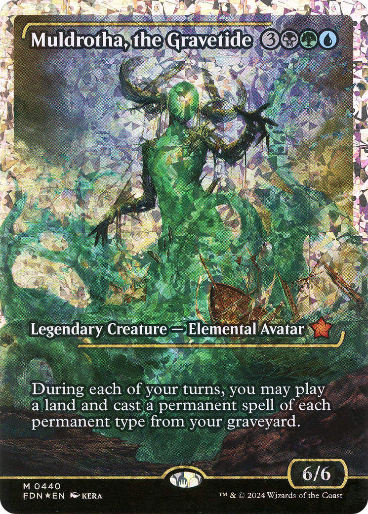 Image of Muldrotha, the Gravetide (Showcase) (Fracture Foil) (Japanese) [Foundations]