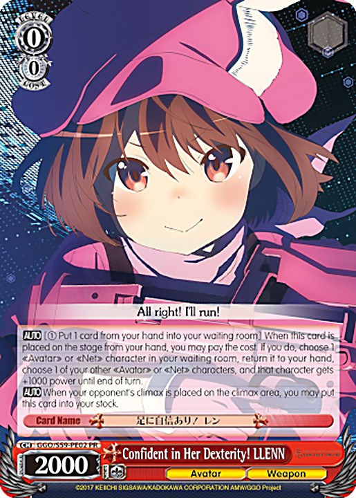 Image of Confident in Her Dexterity! LLENN (GGO/S59-PE02 PR) (Promo) [Gun Gale Online]