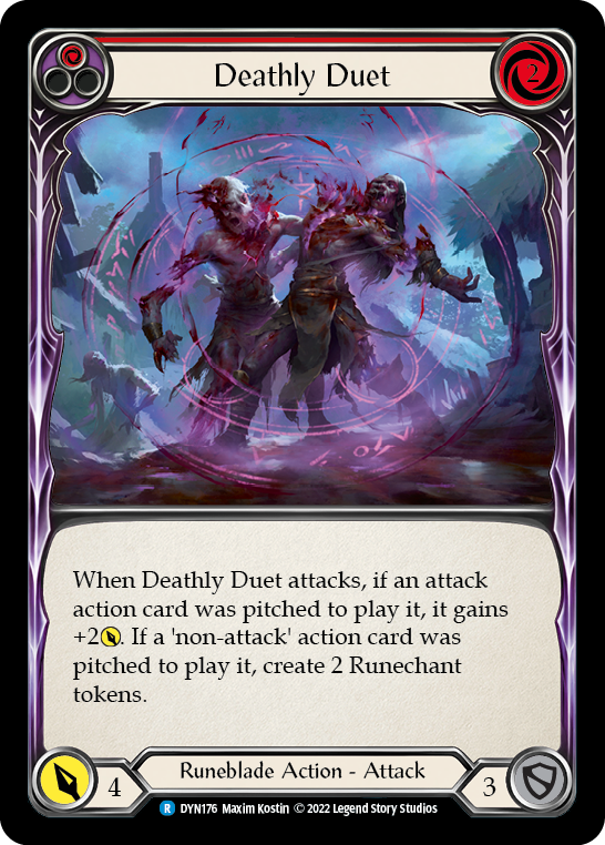 Image of Deathly Duet (Red) [DYN176] (Dynasty)  Rainbow Foil