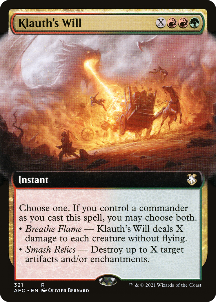 Image of Klauth's Will (Extended Art) [Dungeons & Dragons: Adventures in the Forgotten Realms Commander]