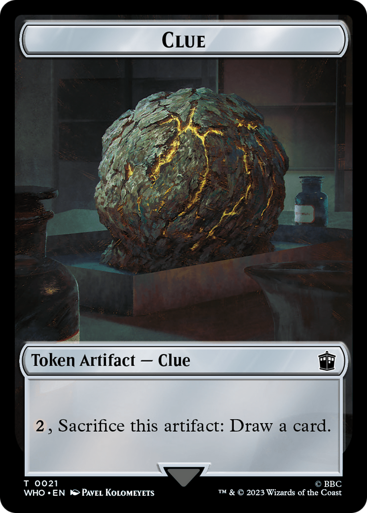 Image of Alien Rhino // Clue (0021) Double-Sided Token [Doctor Who Tokens]