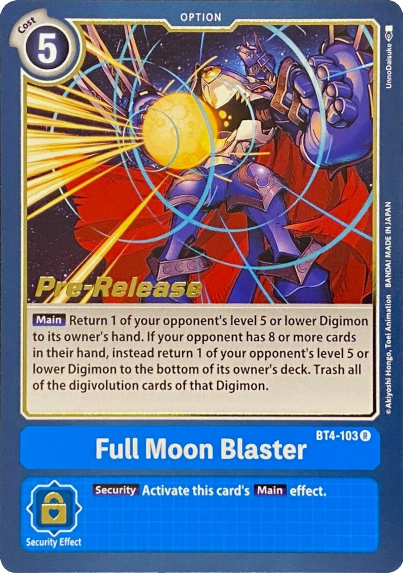 Image of Full Moon Blaster [BT4-103] [Great Legend Pre-Release Promos]
