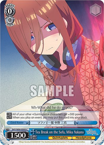 Image of Tea Break on the Sofa, Miku Nakano (5HY/W90-E093 C) [The Quintessential Quintuplets 2]