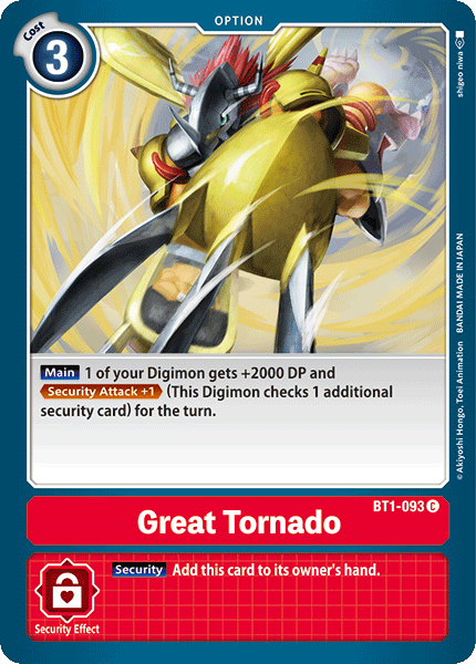 Image of Great Tornado [BT1-093] [Release Special Booster Ver.1.0]