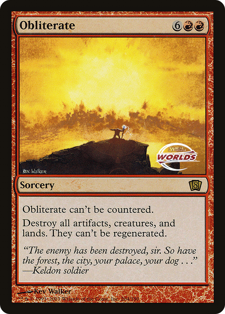 Image of Obliterate (World Championship 2003) [Oversize Cards]
