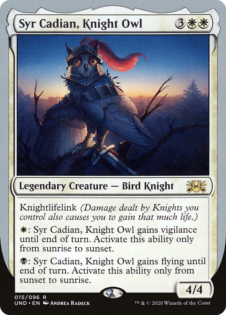 Image of Syr Cadian, Knight Owl [Unsanctioned]