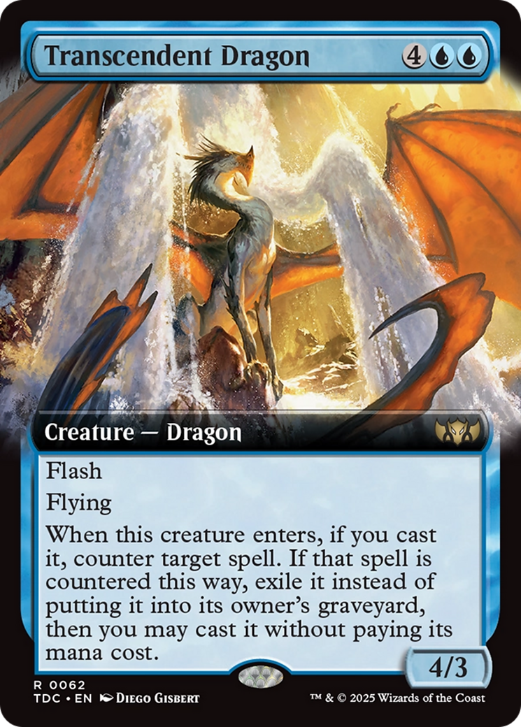 Image of Transcendent Dragon (Extended Art) [Tarkir: Dragonstorm Commander]