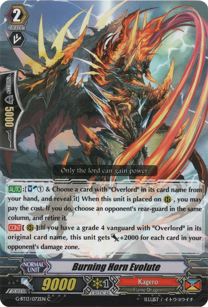 Image of Burning Horn Evolute (G-BT13/072EN) [Ultimate Stride]