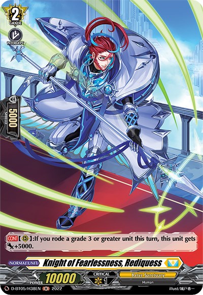 Image of Knight of Fearlessness, Rediquess (D-BT05/H38EN) [Triumphant Return of the Brave Heroes]