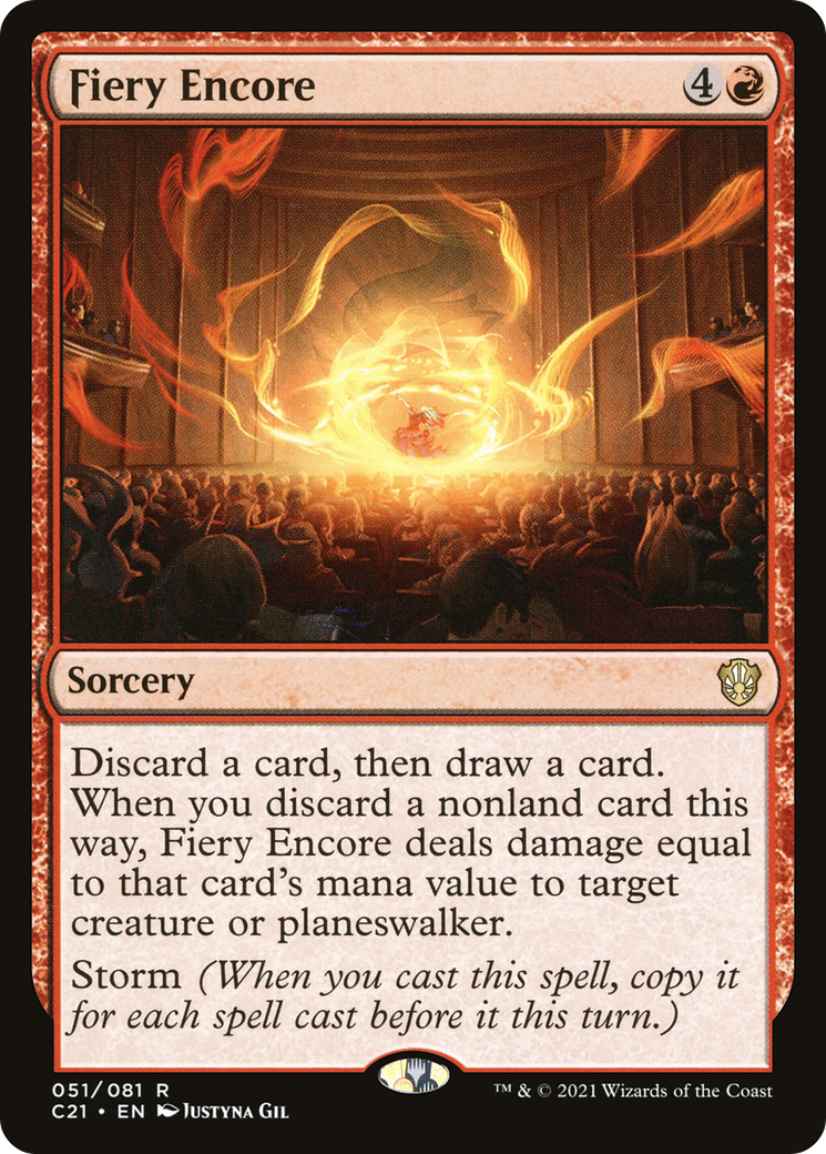 Image of Fiery Encore [Commander 2021]