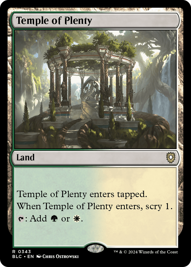 Image of Temple of Plenty [Bloomburrow Commander]