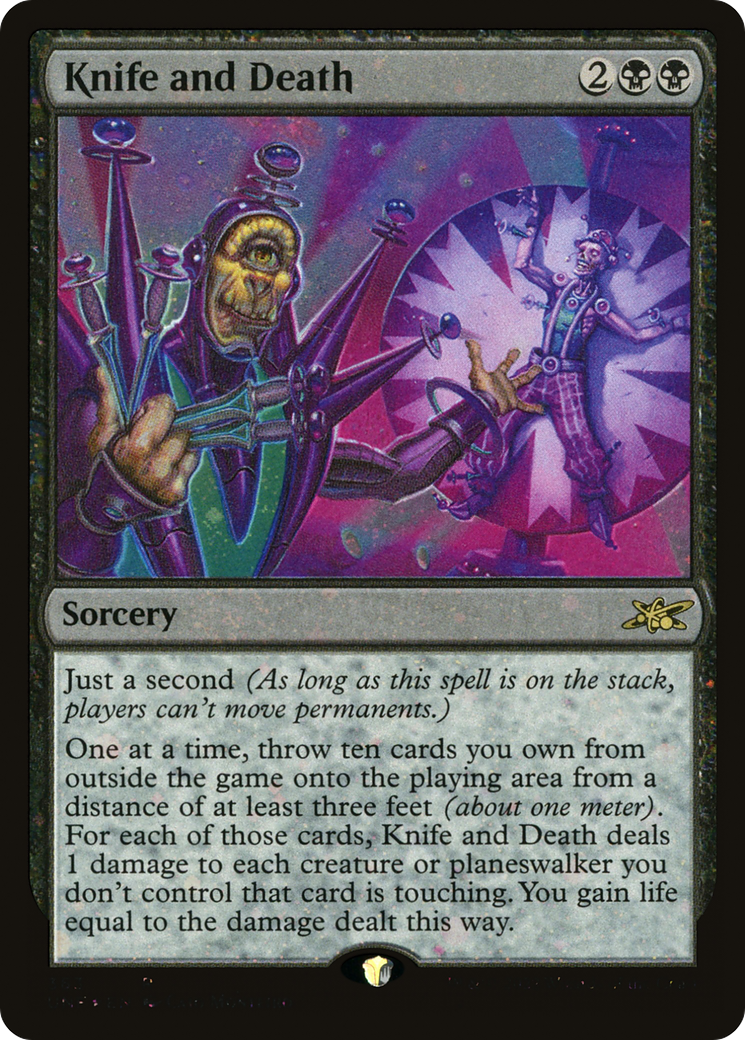 Image of Knife and Death (Galaxy Foil) [Unfinity]