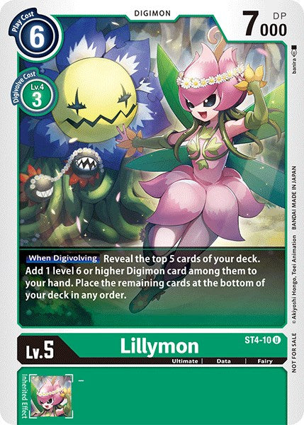 Image of Lillymon [ST4-10] (Official Tournament Pack Vol.3) [Starter Deck: Giga Green Promos]