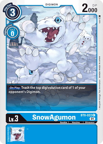 Image of SnowAgumon [BT8-022] [New Awakening]