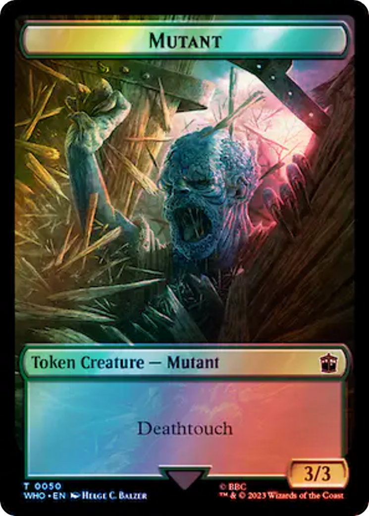 Image of Alien Angel // Mutant Double-Sided Token (Surge Foil) [Doctor Who Tokens]