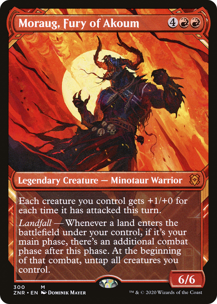 Image of Moraug, Fury of Akoum (Showcase) [Zendikar Rising]