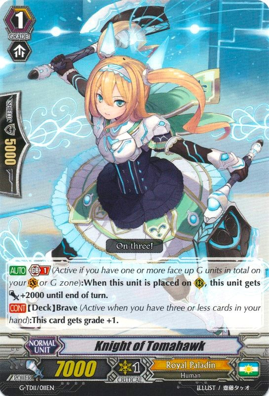 Image of Knight of Tomahawk (G-TD11/011EN) [Divine Knight of Heavenly Decree]