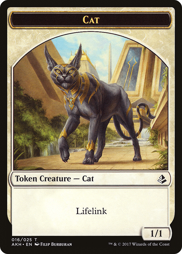 Image of Cat Token (AKH-016) - Amonkhet Tokens Foil