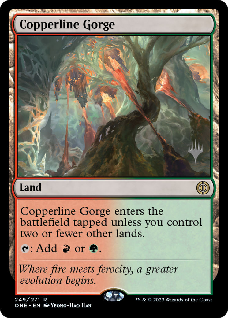 Image of Copperline Gorge (Promo Pack) [Phyrexia: All Will Be One Promos]