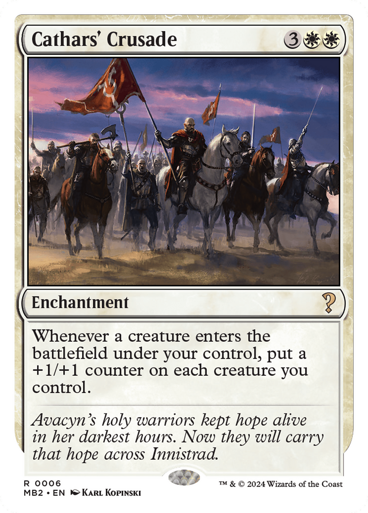 Image of Cathars' Crusade (White Border) [Mystery Booster 2]