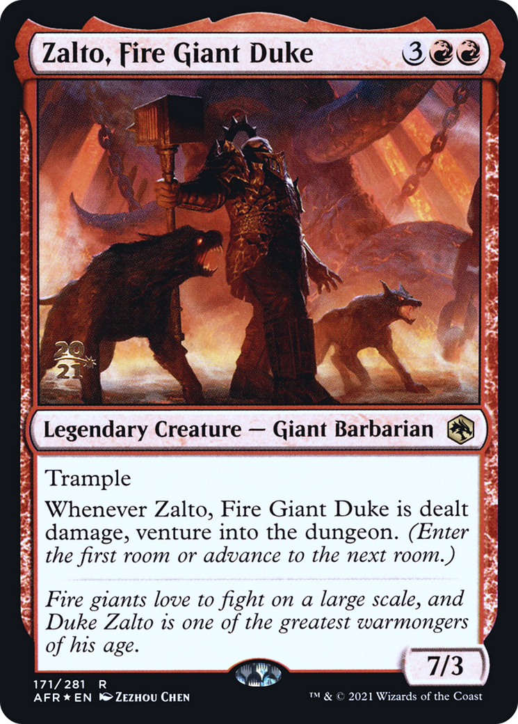 Image of Zalto, Fire Giant Duke [Dungeons & Dragons: Adventures in the Forgotten Realms Prerelease Promos]