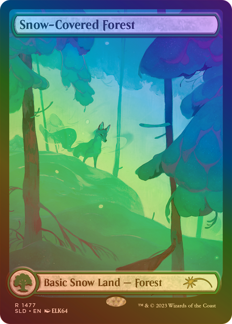 Image of Snow-Covered Forest (1477) (Rainbow Foil) [Secret Lair Drop Series]