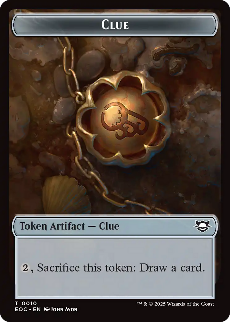 Image of Copy // Clue Double-Sided Token [Edge of Eternities Commander Tokens]