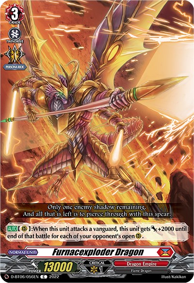 Image of Furnacexploder Dragon (D-BT06/056EN) [Blazing Dragon Reborn]