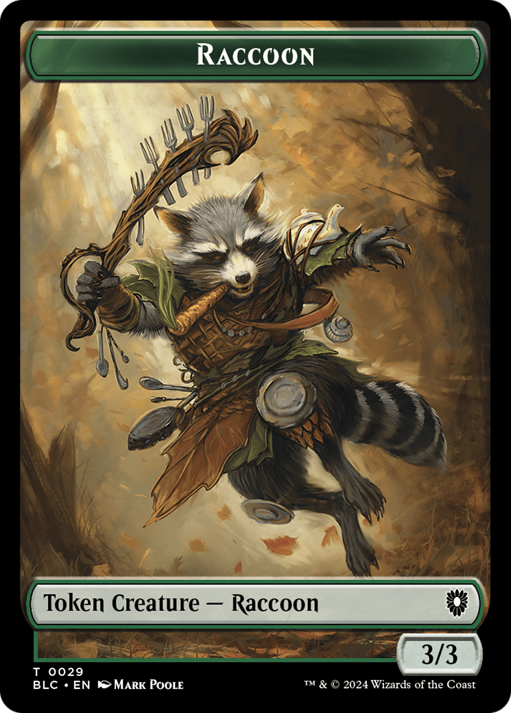 Image of Rat // Raccoon Double-Sided Token [Bloomburrow Commander Tokens]