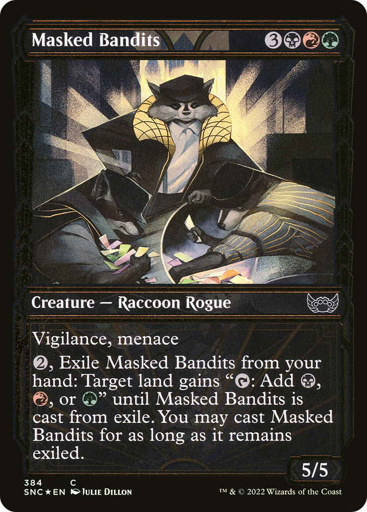 Image of Masked Bandits (Showcase Golden Age Gilded Foil) [Streets of New Capenna]