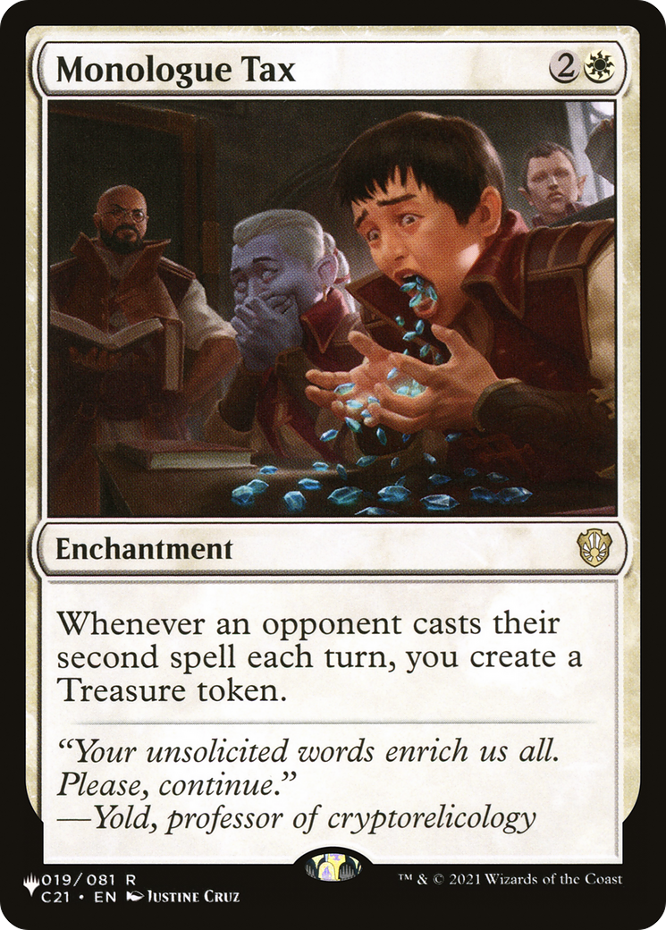 Image of Monologue Tax [The List]