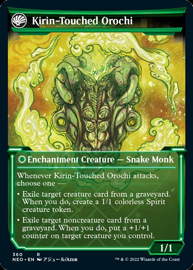 Image of Teachings of the Kirin // Kirin-Touched Orochi (Showcase Soft Glow) [Kamigawa: Neon Dynasty]