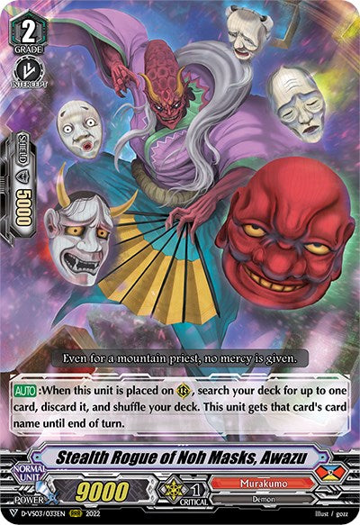 Image of Stealth Rogue of Noh Masks, Awazu (D-VS03/033EN) [V Clan Collection Vol.3]