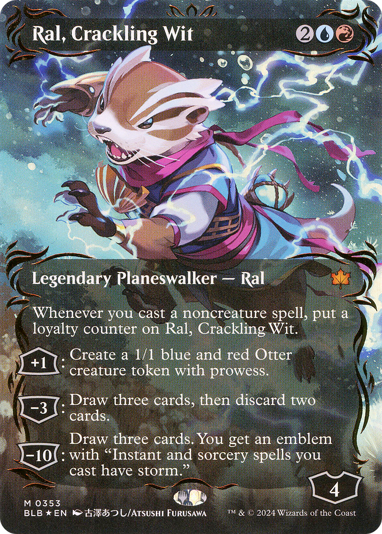 Image of Ral, Crackling Wit (Borderless) (Raised Foil) [Bloomburrow]