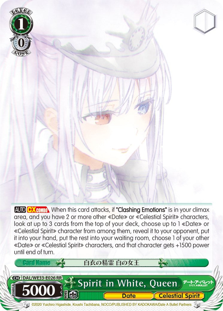 Image of Spirit in White, Queen (DAL/WE33-E026 RR) (Parallel Foil) [Date A Bullet]