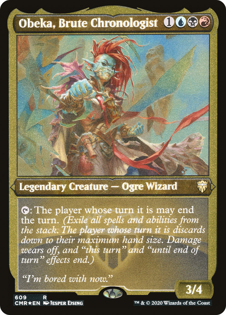 Image of Obeka, Brute Chronologist (Etched) [Commander Legends]
