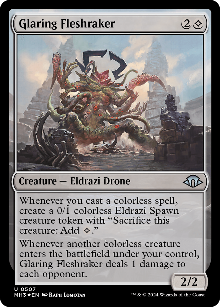 Image of Glaring Fleshraker (Ripple Foil) [Modern Horizons 3]