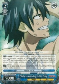 Image of Clothes-removing Habit, Gray (FT/EN-S02-073 R) [Fairy Tail ver.E]
