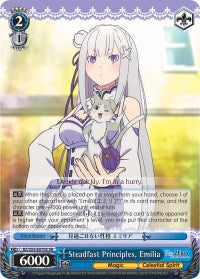 Image of Steadfast Principles, Emilia (RZ/S55-E070S SR) [Re:ZERO Vol.2]