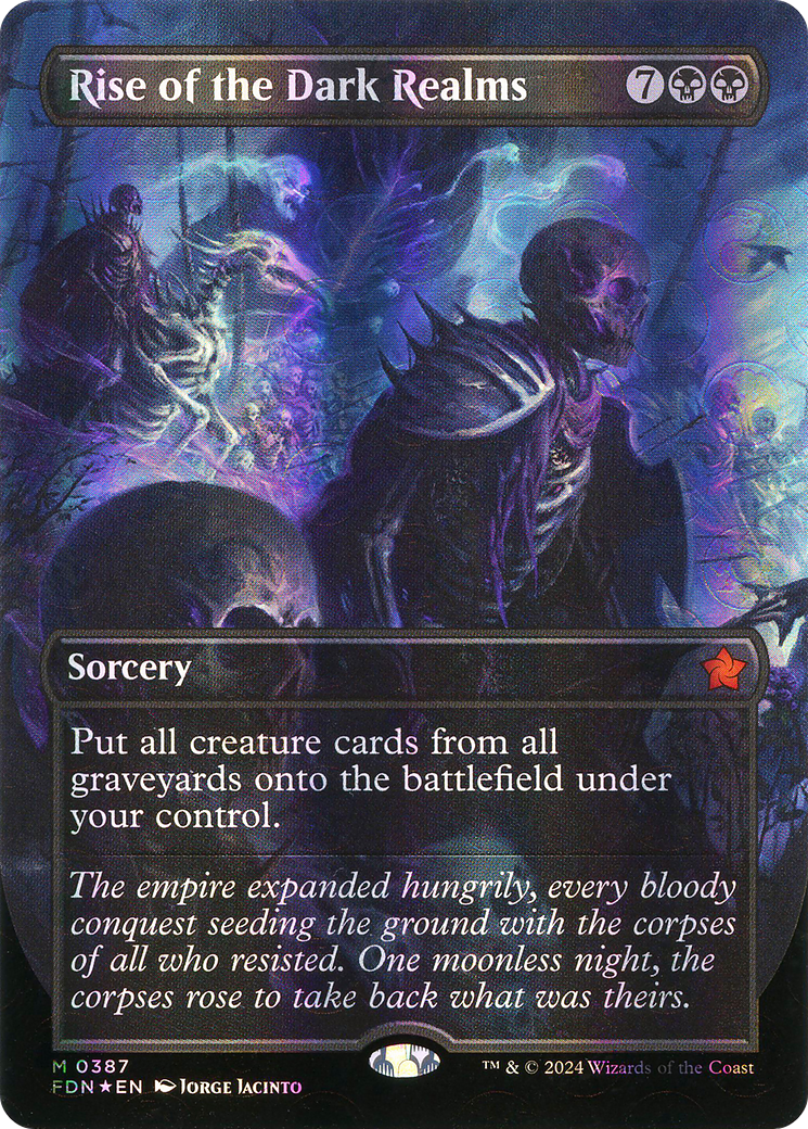Image of Rise of the Dark Realms (Borderless) (Mana Foil) [Foundations]