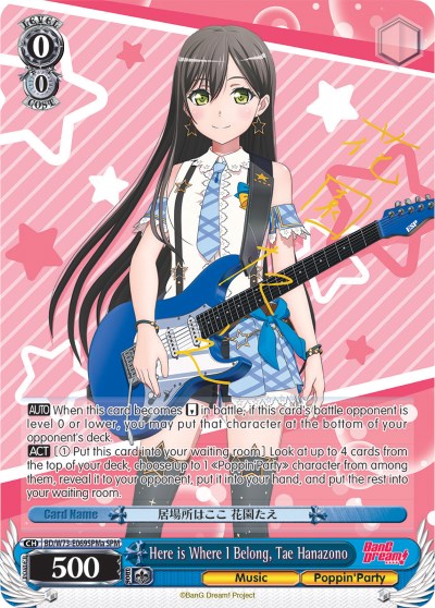 Image of Here is Where I Belong, Tae Hanazono (BD/W73-E069SPMa) [BanG Dream! Vol.2]