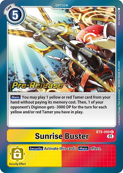 Image of Sunrise Buster [BT9-099] [X Record Pre-Release Promos]