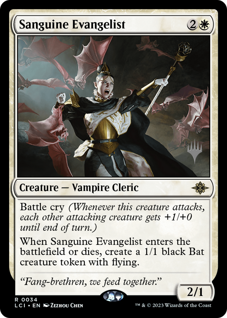 Image of Sanguine Evangelist (Promo Pack) [The Lost Caverns of Ixalan Promos]