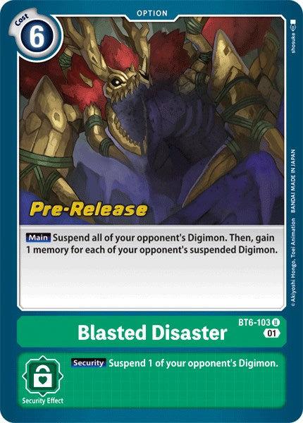 Image of Blasted Disaster [BT6-103] [Double Diamond Pre-Release Cards]
