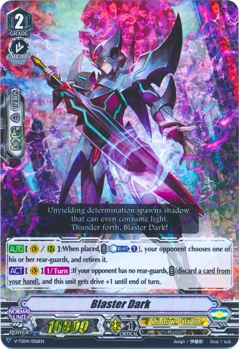 Image of Blaster Dark (Parallel Foil) (V-TD04/006EN) [Ren Suzugamori]
