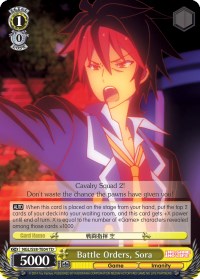 Image of Battle Orders, Sora (NGL/S58-TE04 TD) [No Game No Life]