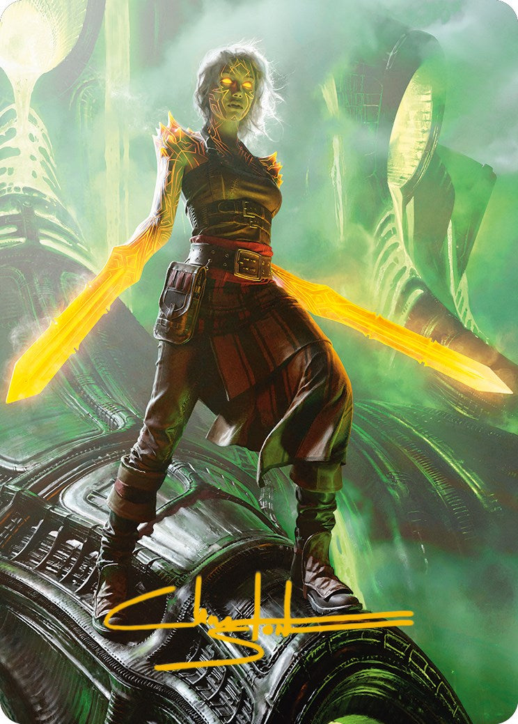 Image of Nahiri, the Unforgiving Art Card (Gold-Stamped Signature) [Phyrexia: All Will Be One Art Series]